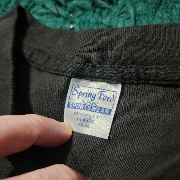 Vintage Billy Idol Whiplash Smile Tee Spring Ford Tag XL Black 80s Rock Shirt - Picture 2 of 5